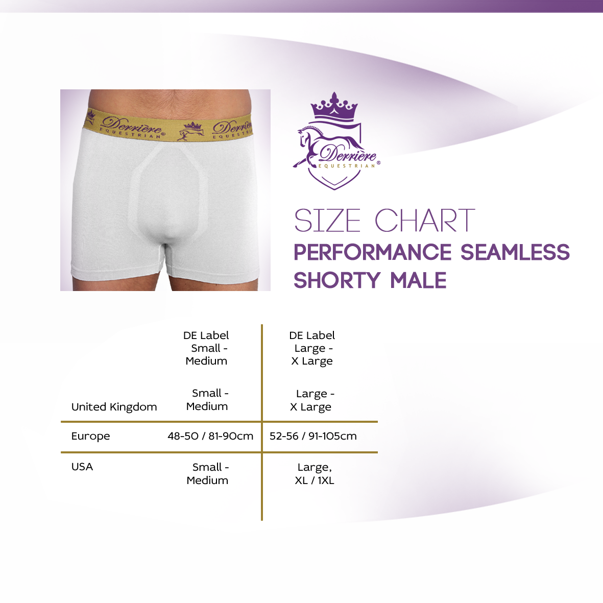 DE Men’s Performance Seamless Shorty (no padding)