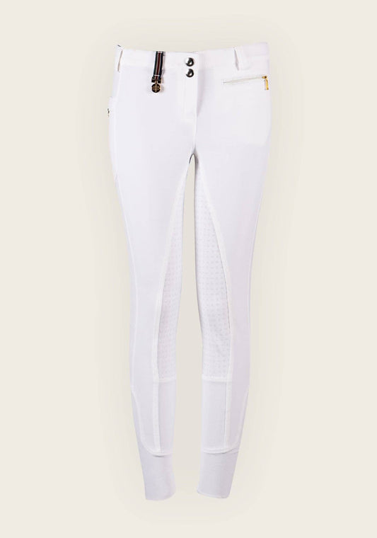 Espoir - Inspire Full Seat High Waist White Coolmax Breeches