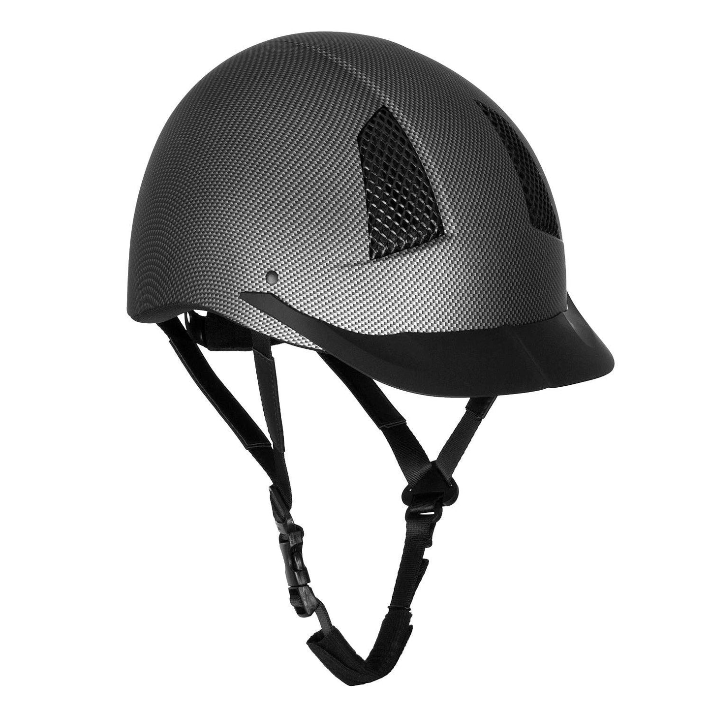 TuffRider Carbon Fiber Shell Helmet Equestrian Riders -Black