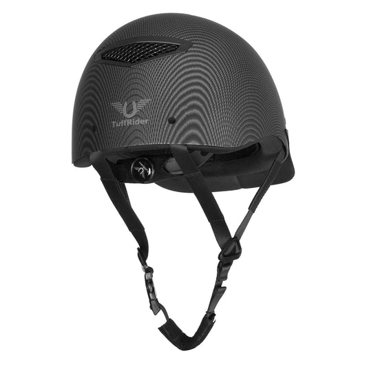 TuffRider Carbon Fiber Shell Helmet Equestrian Riders -Black