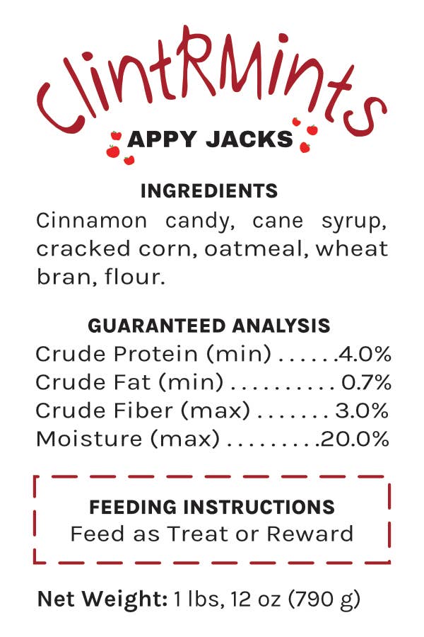 ClintRMint Horse Treats Appy Jacks Flavor