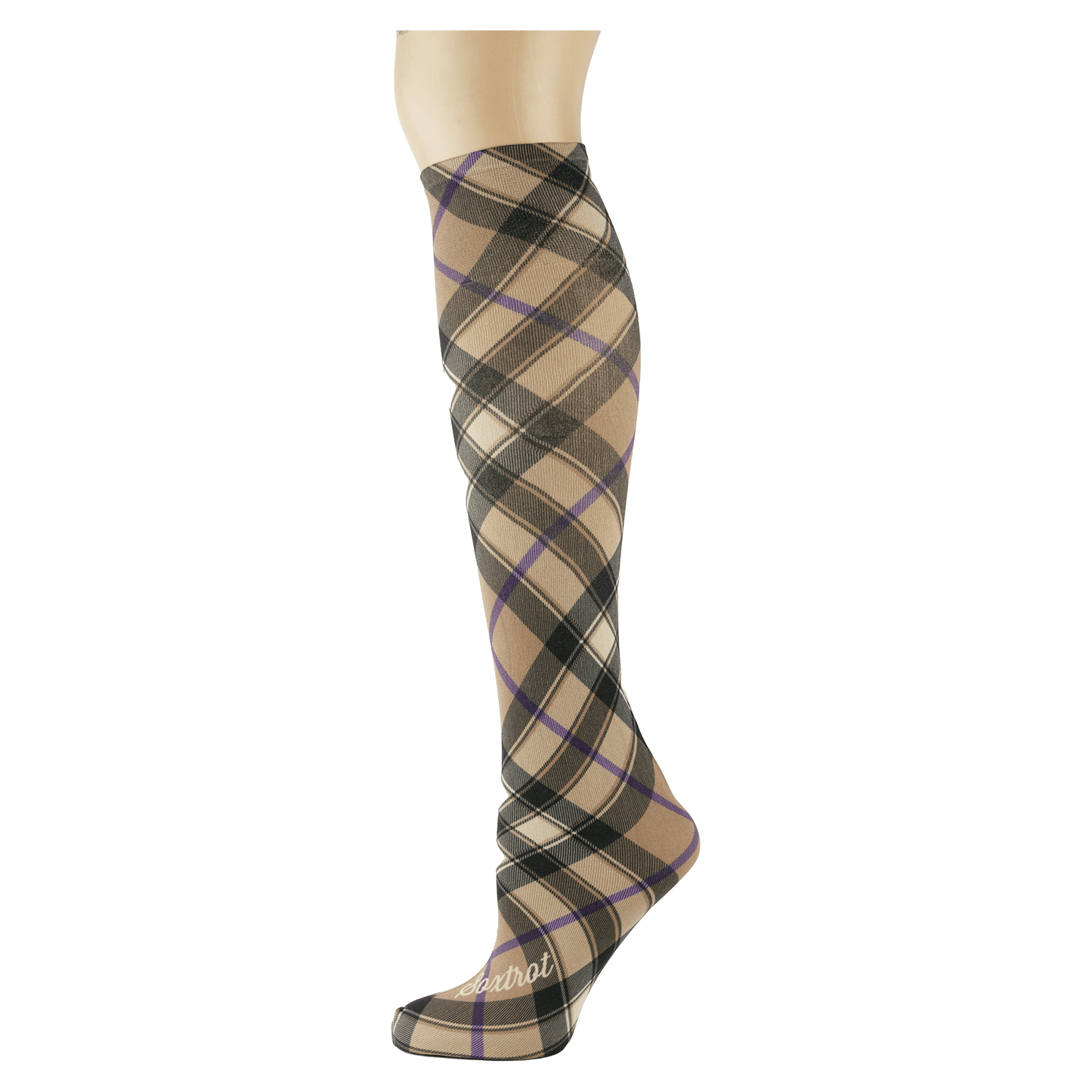 Bias Plaid on Fossil Knee Highs