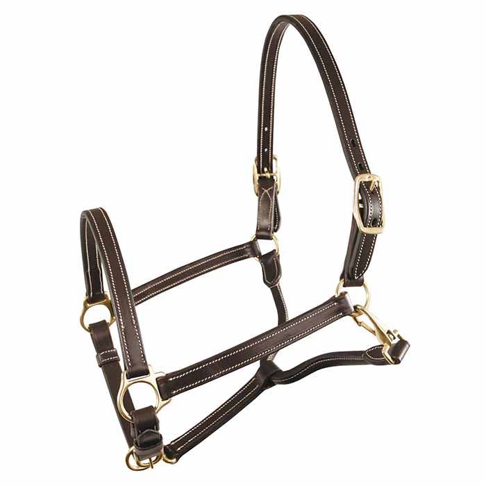 Mathews Leather Halter Contrast Stitching