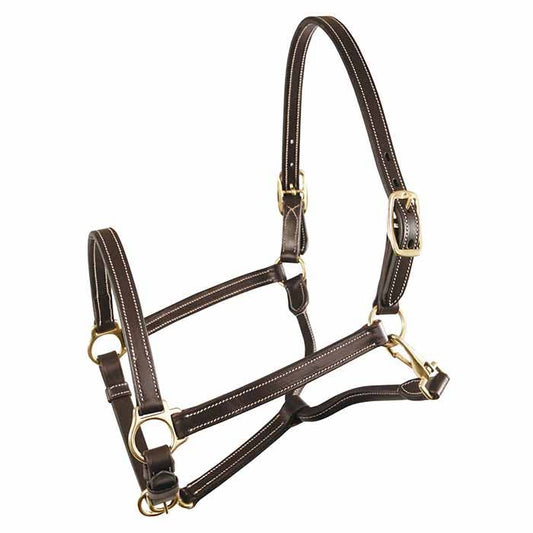 Mathews Leather Halter Contrast Stitching