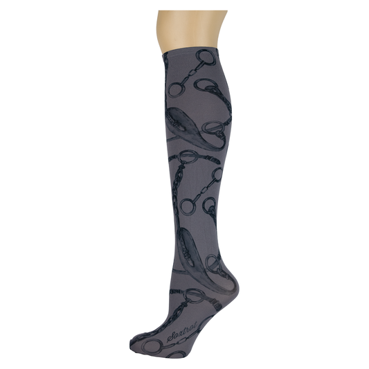 SoxTrot - Horse Wear on Smoke Knee Highs