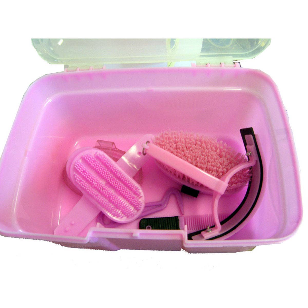 Grooming Tack Box with Tools - Pink