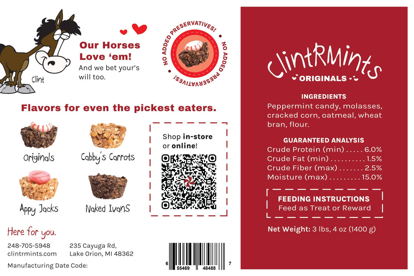 ClintRMint Horse Treats Original Flavor